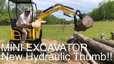 mini excavator aux thumb install|hydraulic mini excavator installation.